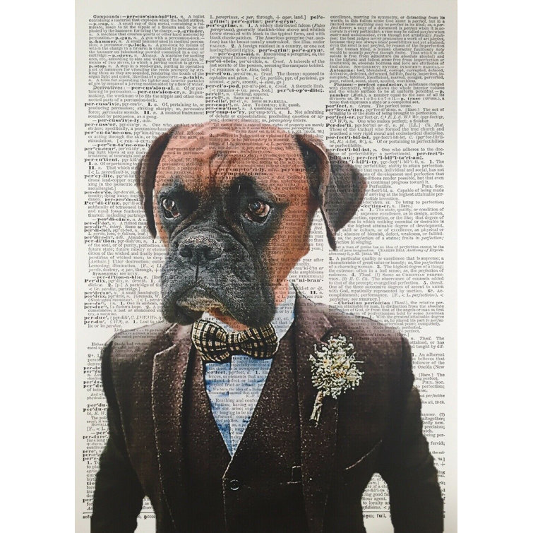 Happy Larry A3 Boxer Dictionary Print Wall Art Boxer Dog Gift